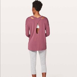 Lululemon “Back Into It” Long Sleeve Top So Merlot